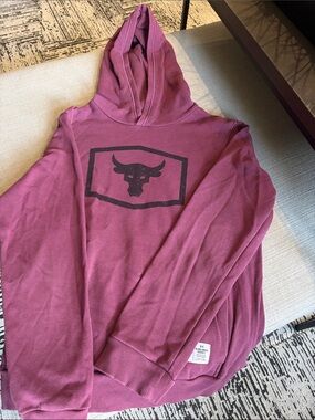 Under Armour Men's Maroon Hoodie with Bull Logo